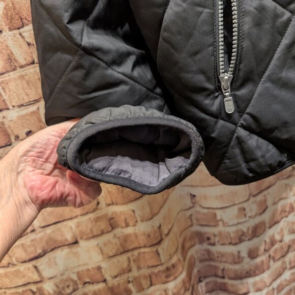 EB TEK Black Reversible Quilted Jacket with Zip Pockets Size Large - Picture 5 of 15